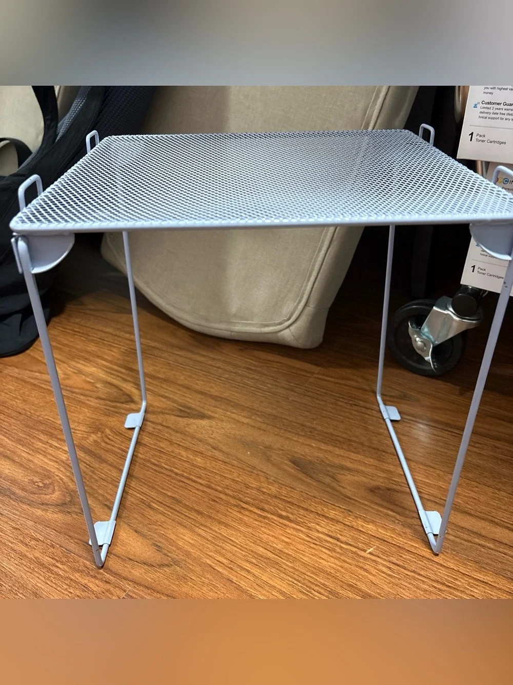 Light Blue Metal Mesh Locker Shelf